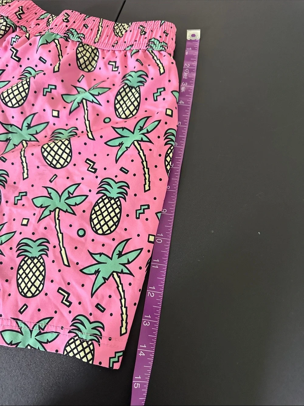 Maamgic Pink Pineapple Print Swim Trunks